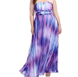 City Chic Ombre Midnight Maxi Gown size 16w S